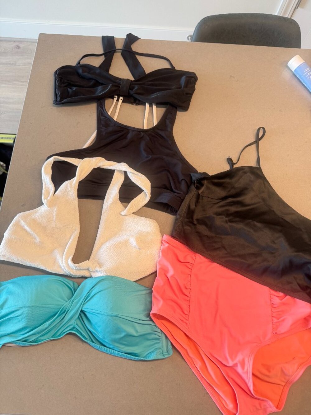 Assorted swim bikini tops - assorted sizes and one swim bottom